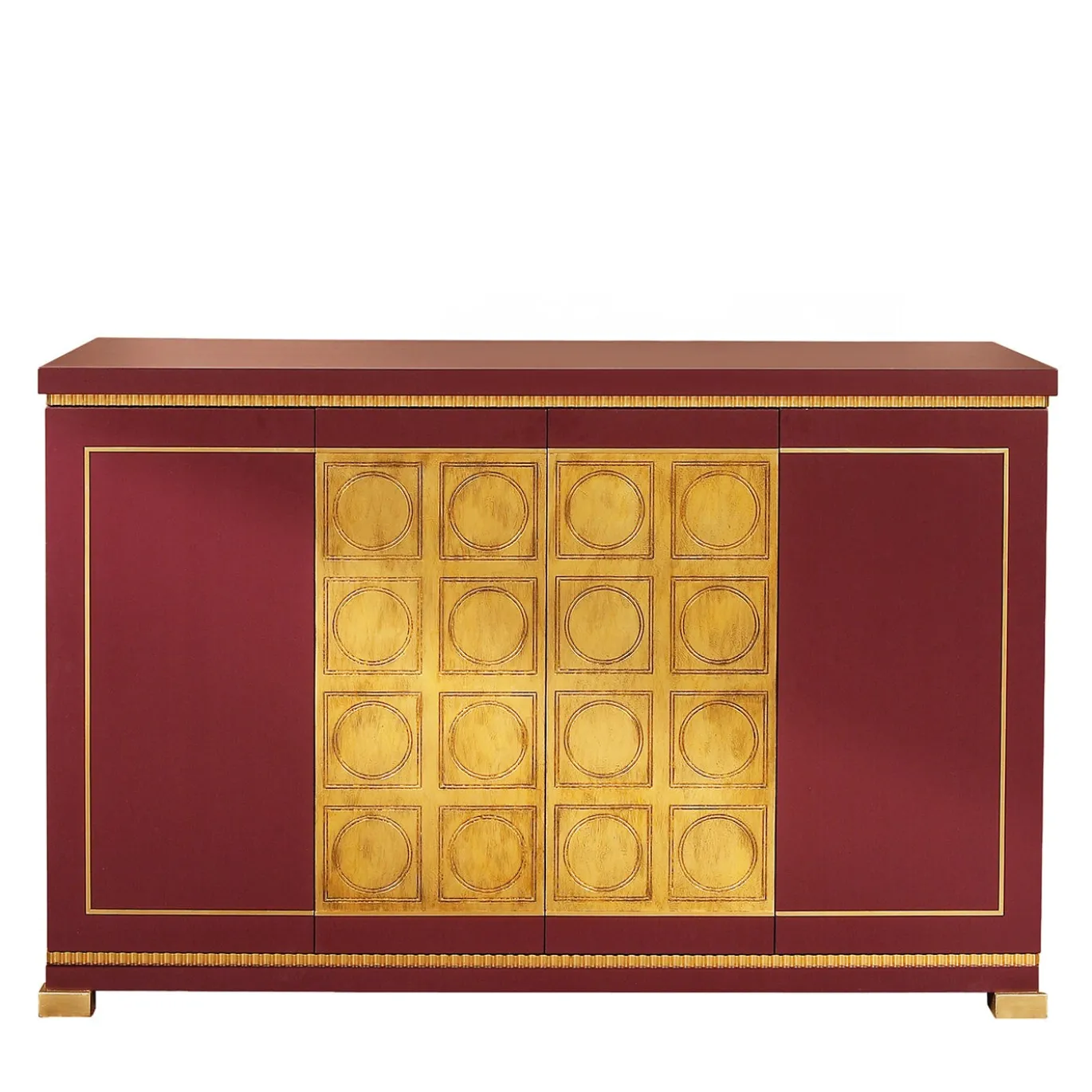 Credenza laccata con decorazione in foglia d'oro