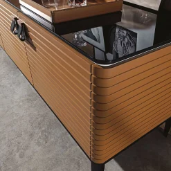 Credenza Levanzo a 4 porte in marrone