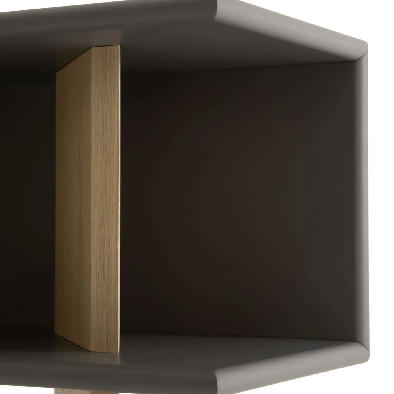 Credenza media Living Oak Wood Gray