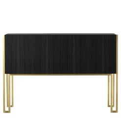 Credenza Mirage Vintage con gambe in ottone in nero opaco