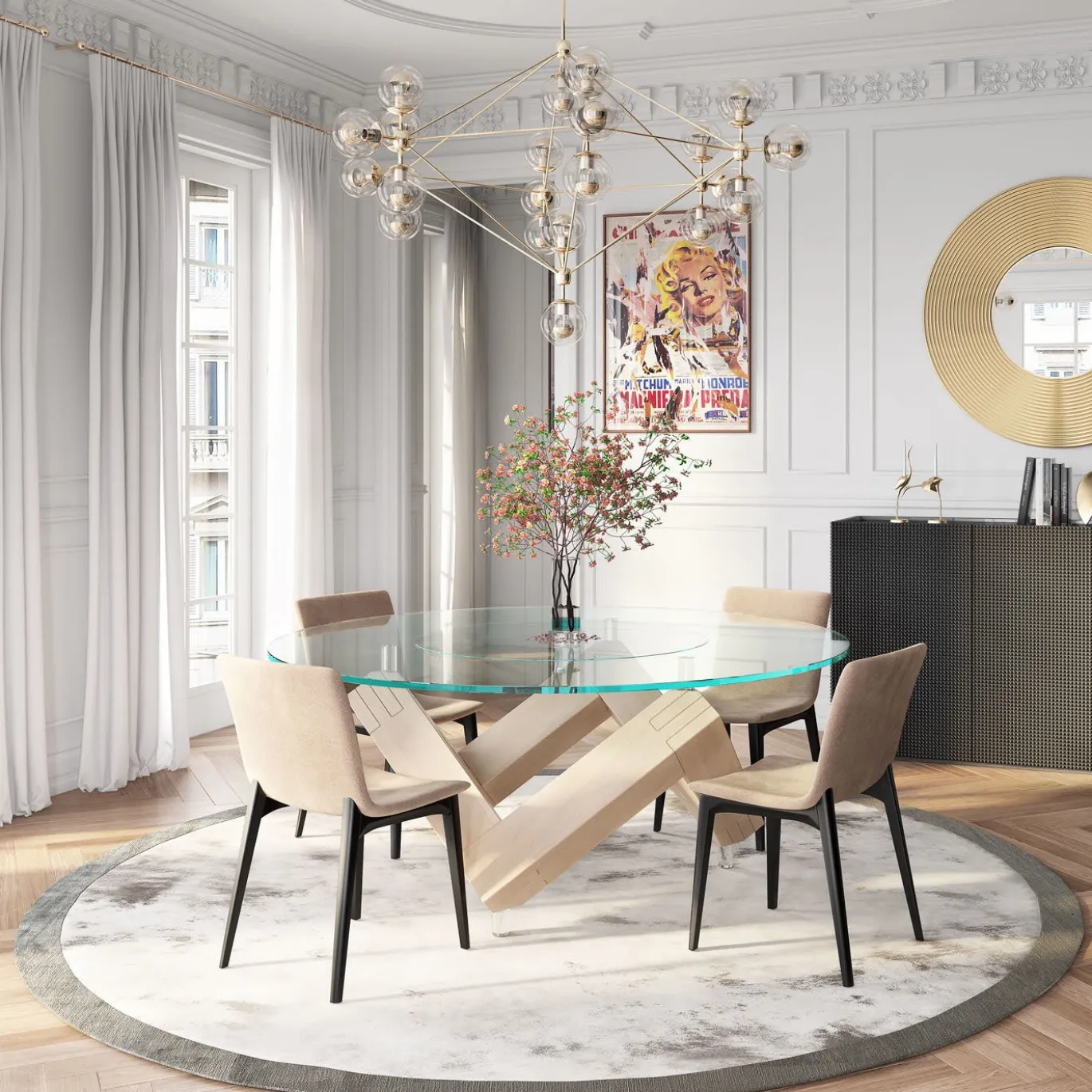 Credenza nera Alfama 2