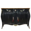 Credenza nera in stile veneziano Venezia '700 Luigi XV