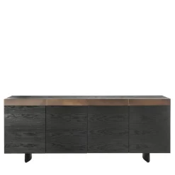 Credenza nera lineare di David Knott