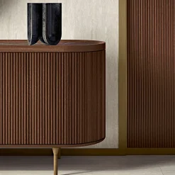 Credenza Opale a 3 ante in noce canalizzato