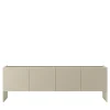 Credenza Patsy a 4 ante in legno beige scanalato