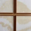 Credenza quadrata a 4 ante in vetro e rovere di Mascia Meccani