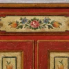 Credenza rossa in stile barocco tirolese del '700 Tirolesi