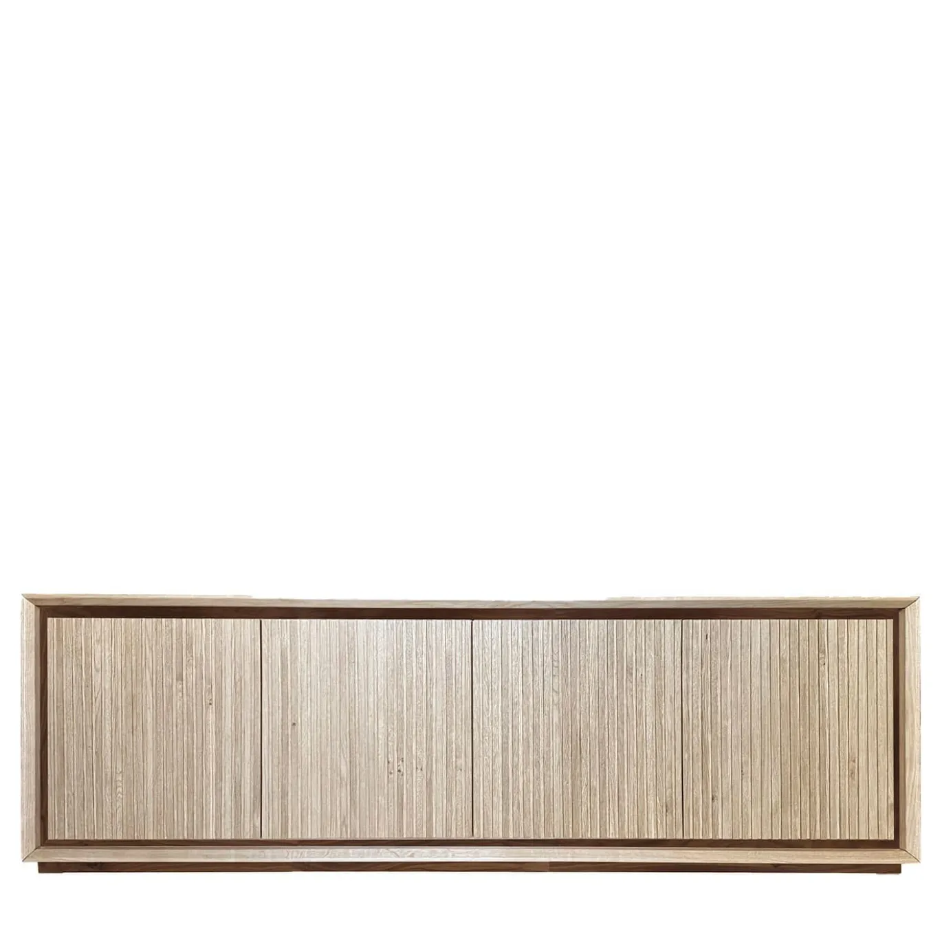 Credenza scanalata a 4 ante Fuga Noce Uno di Mascia Meccani