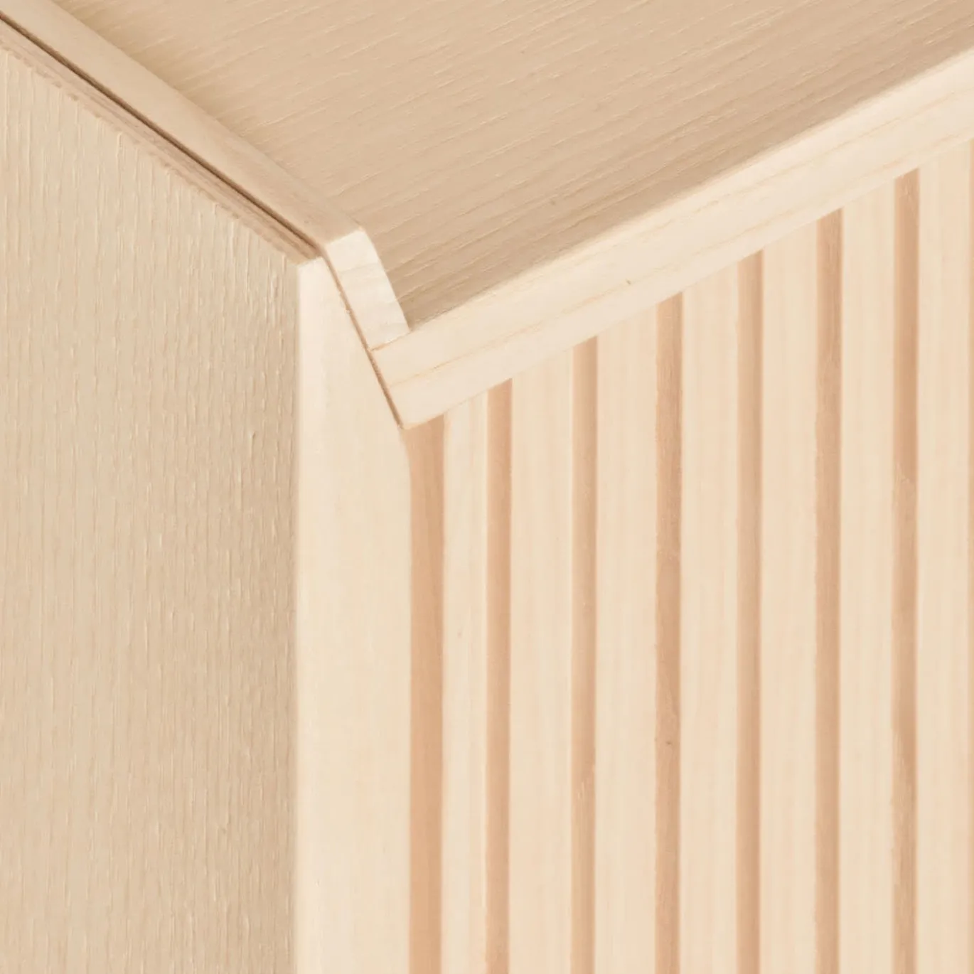 Credenza Sipario 3 porte bassa in frassino naturale