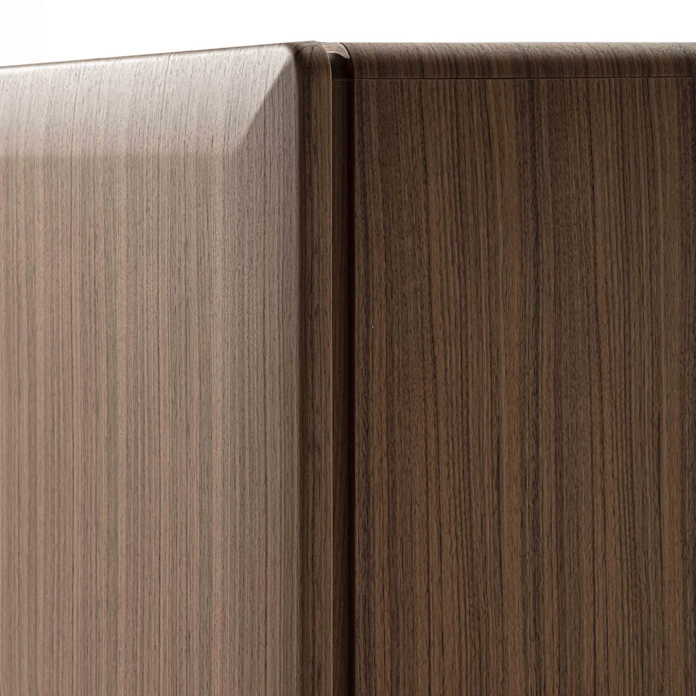 Credenza SIR 3 in noce con base in ottone bronzato