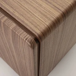 Credenza SIR 3 in noce con base in ottone bronzato