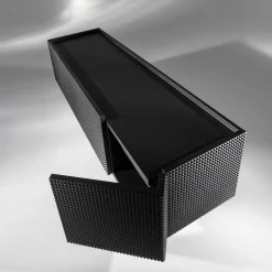 Credenza TV Alfieri in legno laccato nero