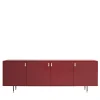 Credenza Universe a 4 porte rosso marsala
