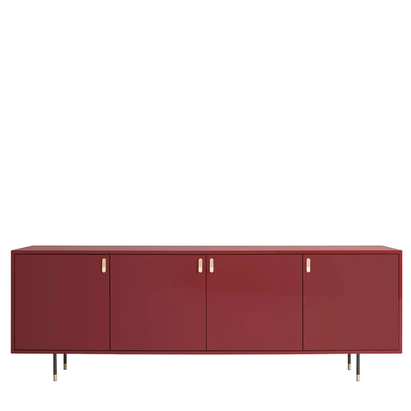 Credenza Universe a 4 porte rosso marsala