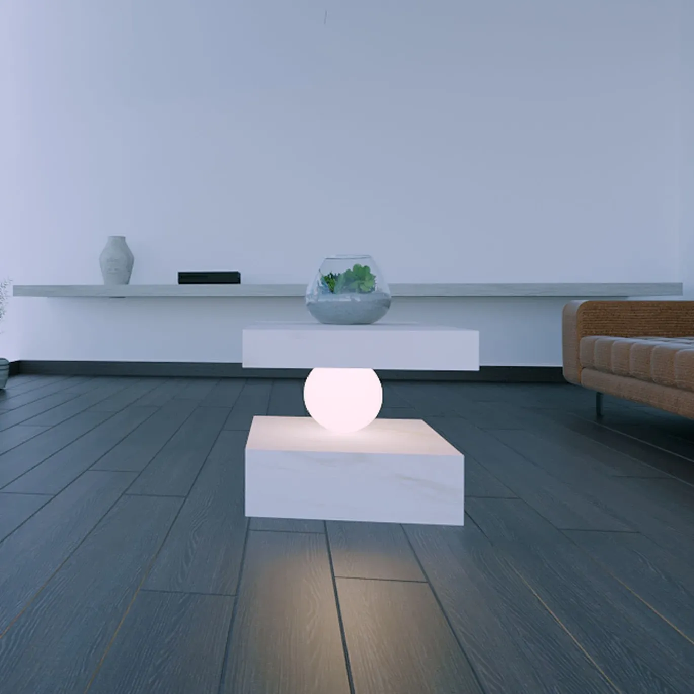 CS Tavolino luminoso in calacatta