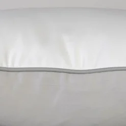 Cuscino bicolore Anthe Piping bianco e grigio