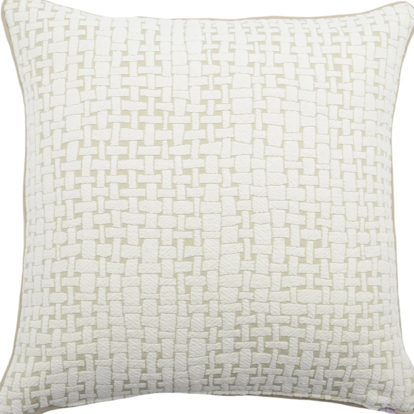 Cuscino Carrè avorio in Tessuto Jacquard Lovely