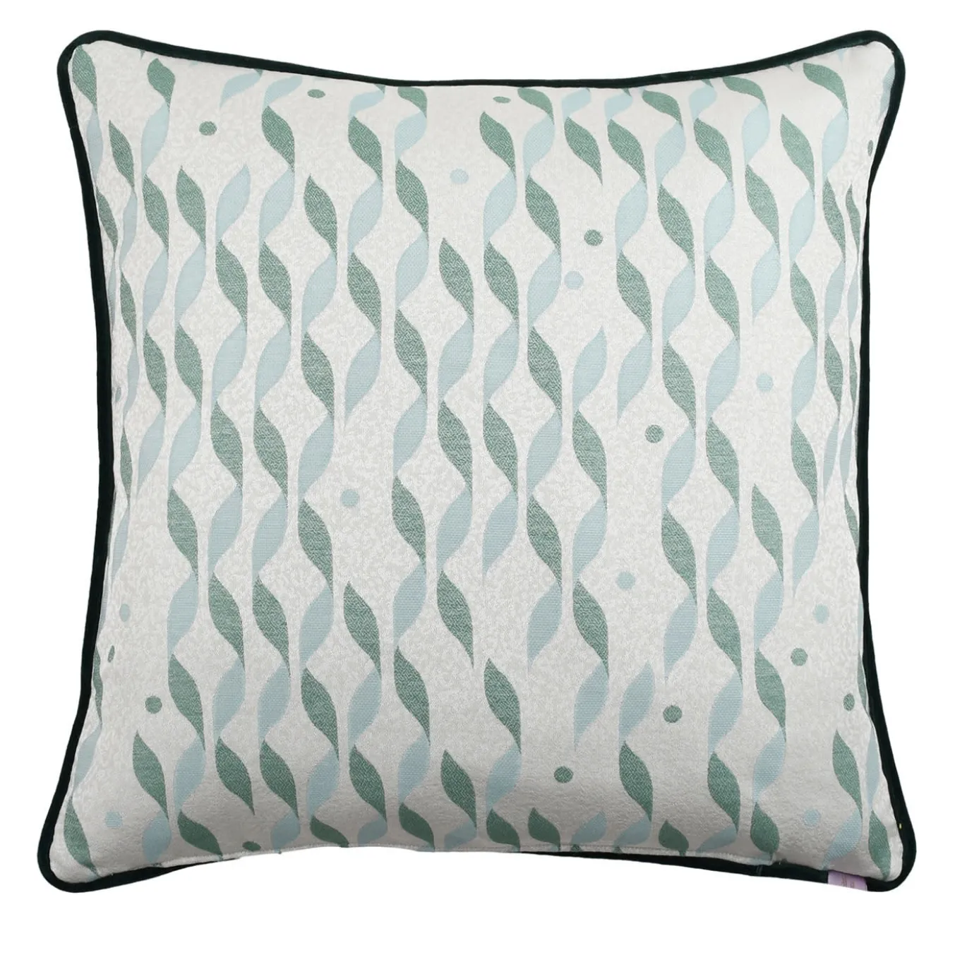 Cuscino Carrè Azzurro in tessuto jacquard TALIA