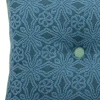 Cuscino Carré azzurro in tessuto jacquard floreale