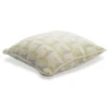 Cuscino Carrè bianco in tessuto jacquard geometrico