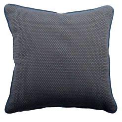 Cuscino Carré blu-beige in tessuto jacquard falso unitario