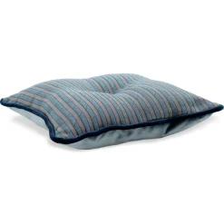 Cuscino Carré blu-grigio in tessuto jacquard a righe