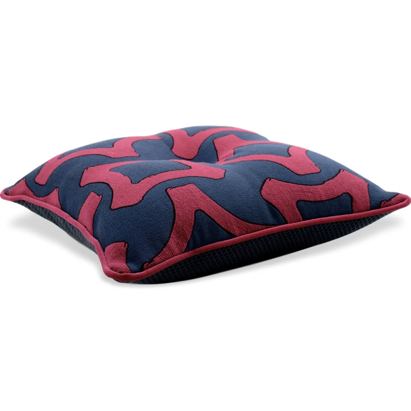 Cuscino Carrè fucsia e blu
