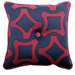 Cuscino Carrè fucsia e blu