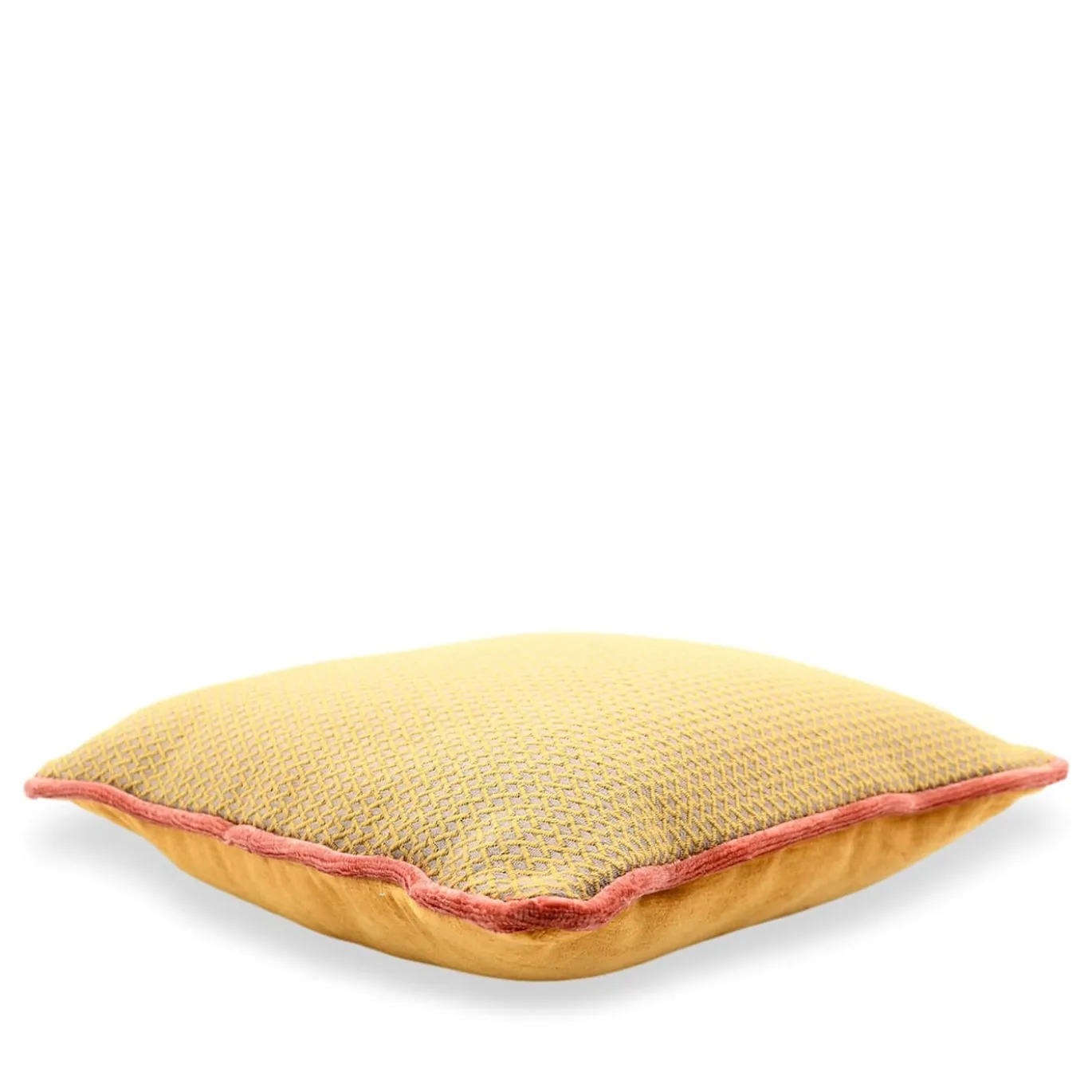 Cuscino Carrè in tessuto jacquard falso unito