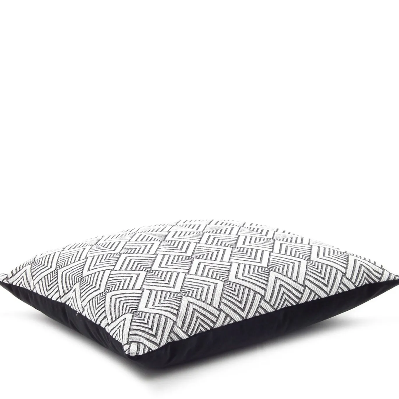 Cuscino Carrè in tessuto jacquard Hypnose Deco e Velluto di Cotone