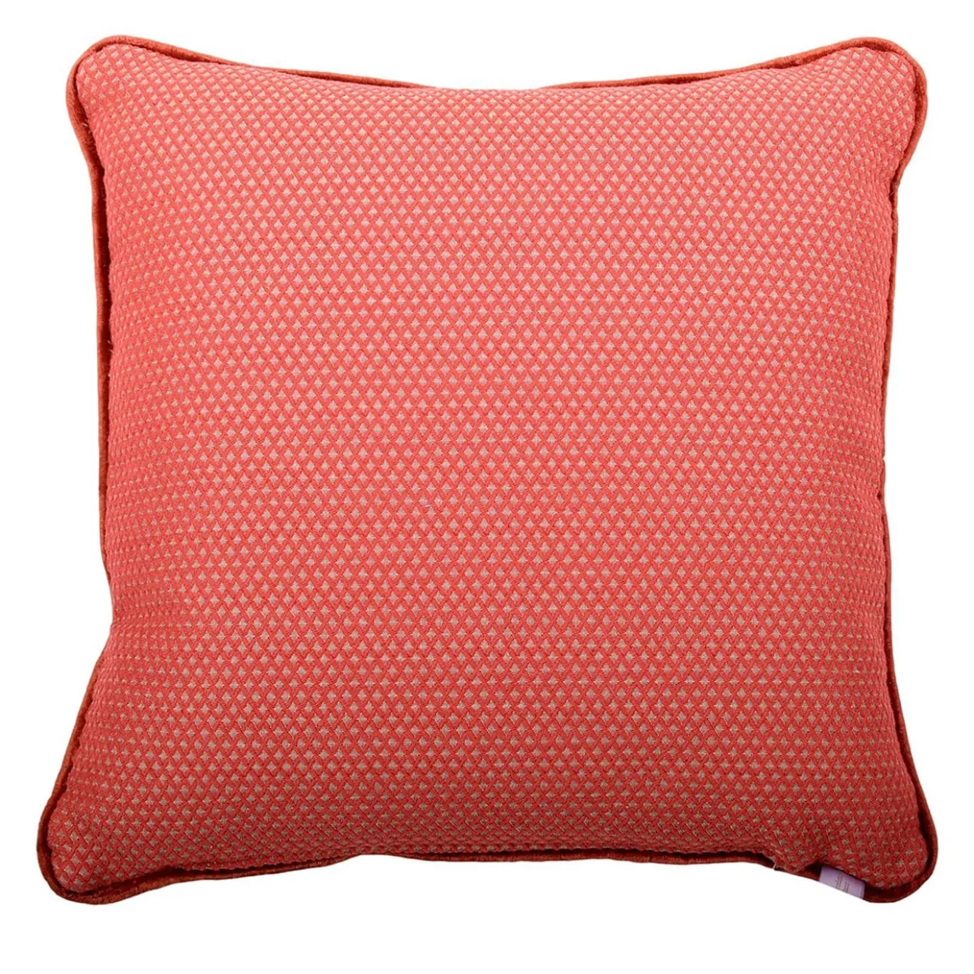 Cuscino Carrè in tessuto jacquard falso unito e Vellluto di Lino