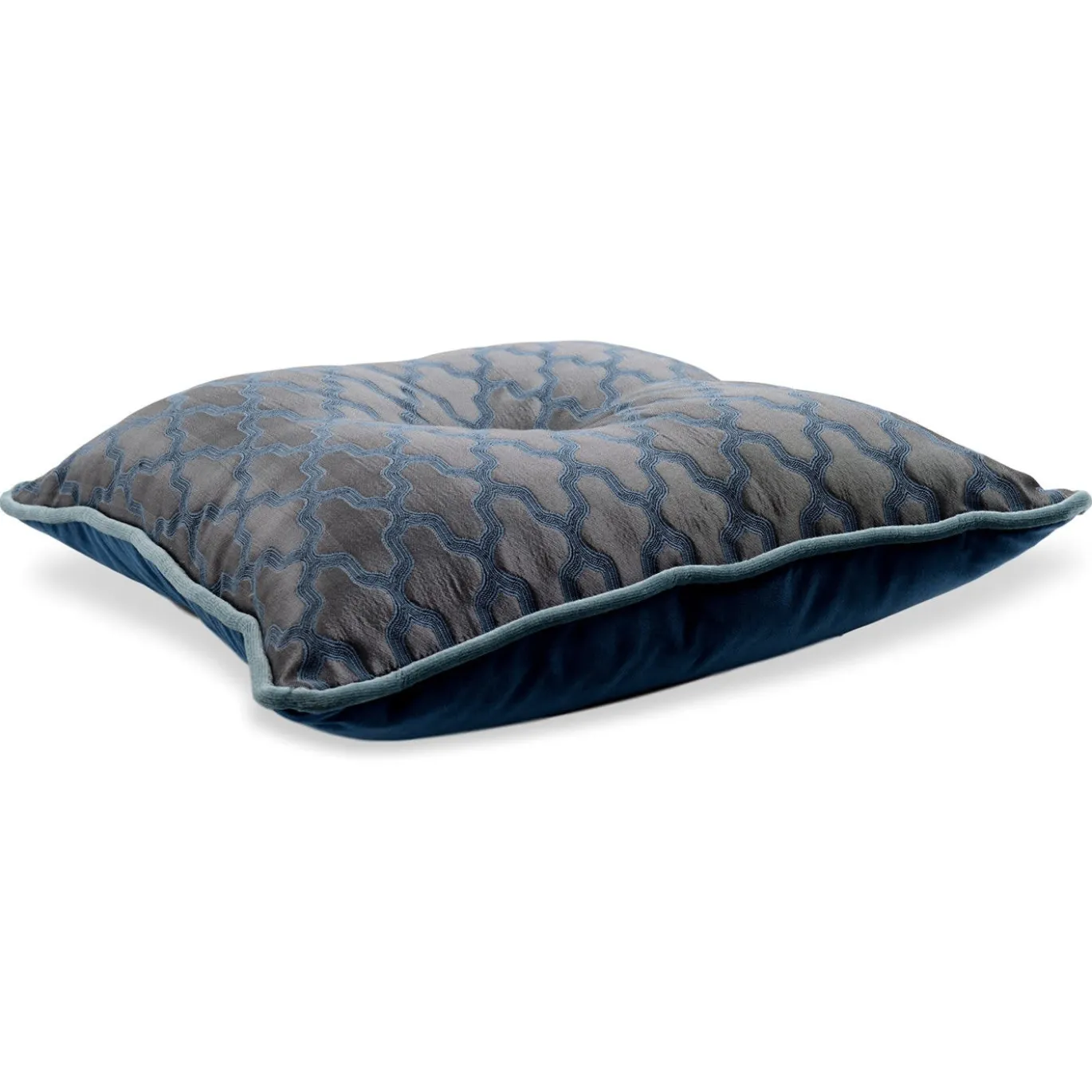 Cuscino Carrè in tessuto jacquard e velluto di seta