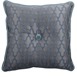 Cuscino Carrè in tessuto jacquard e velluto di seta