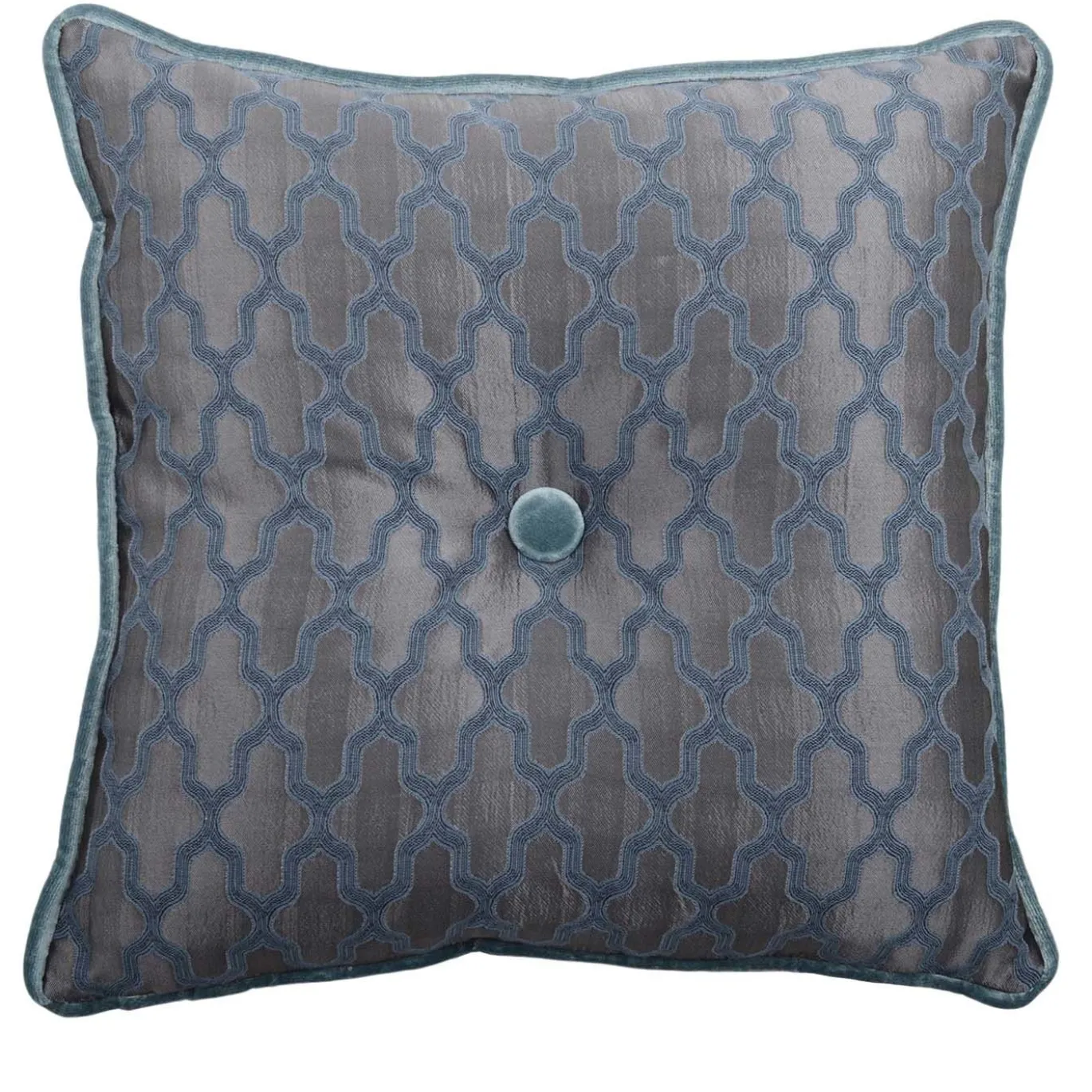 Cuscino Carrè in tessuto jacquard e velluto di seta