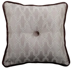 Cuscino Carrè in tessuto jacquard e velluto di seta