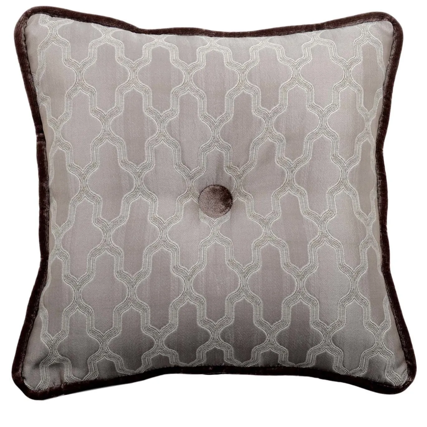 Cuscino Carrè in tessuto jacquard e velluto di seta
