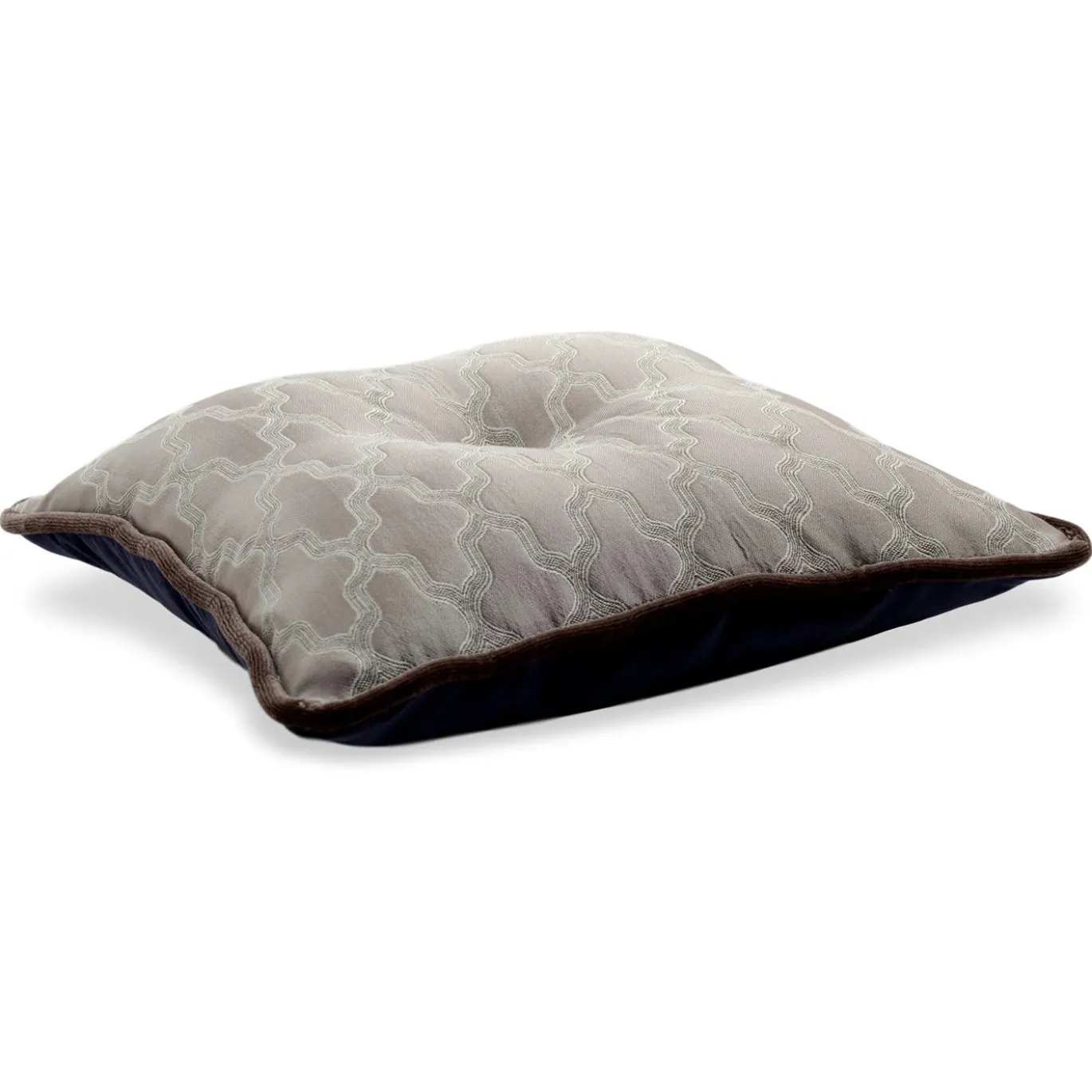 Cuscino Carrè in tessuto jacquard e velluto di seta