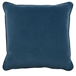 Cuscino Carrè in velluto blu pavone
