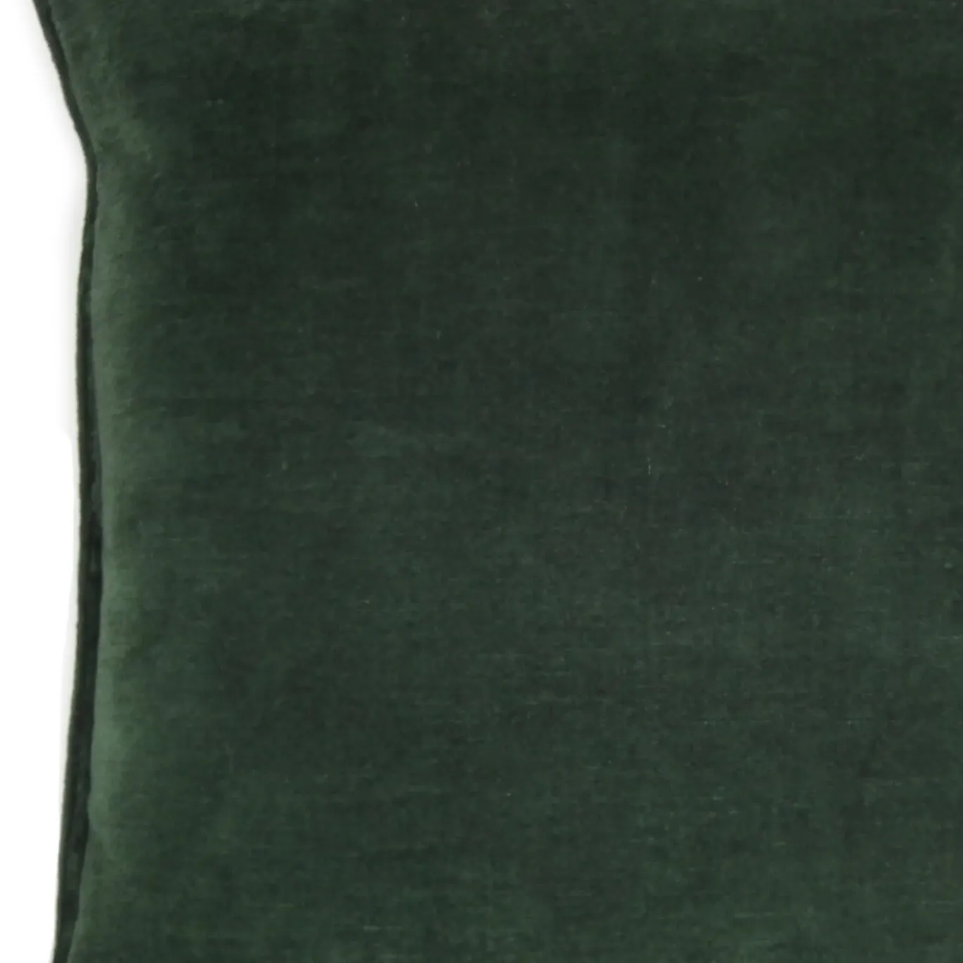 Cuscino Carré in velluto di lino verde scuro