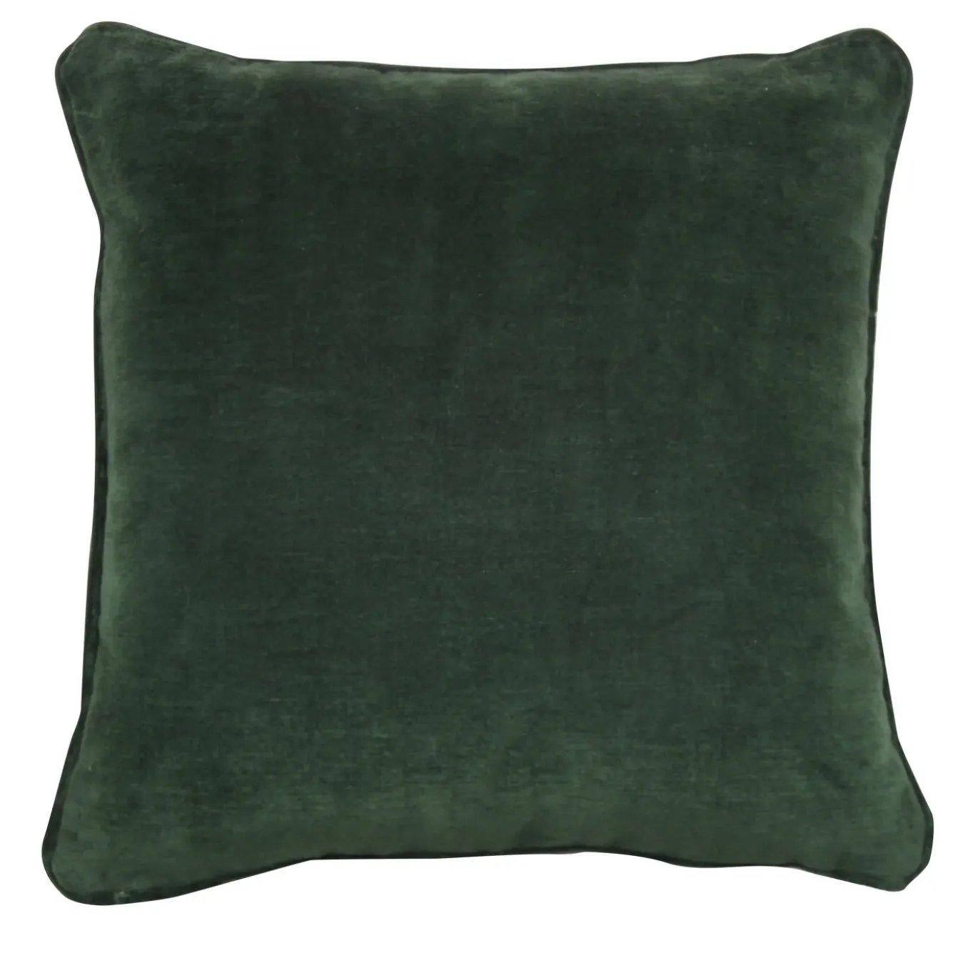 Cuscino Carré in velluto di lino verde scuro