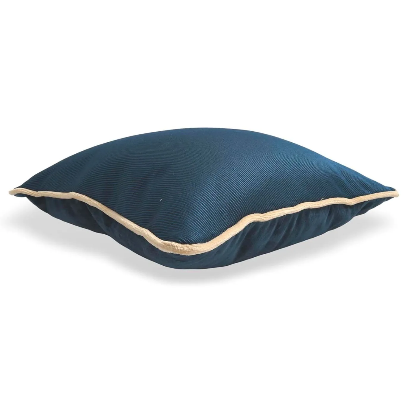 Cuscino Carrè quadrato blu e beige