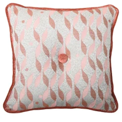 Cuscino Carrè Rosa in tessuto jacquard TALIA