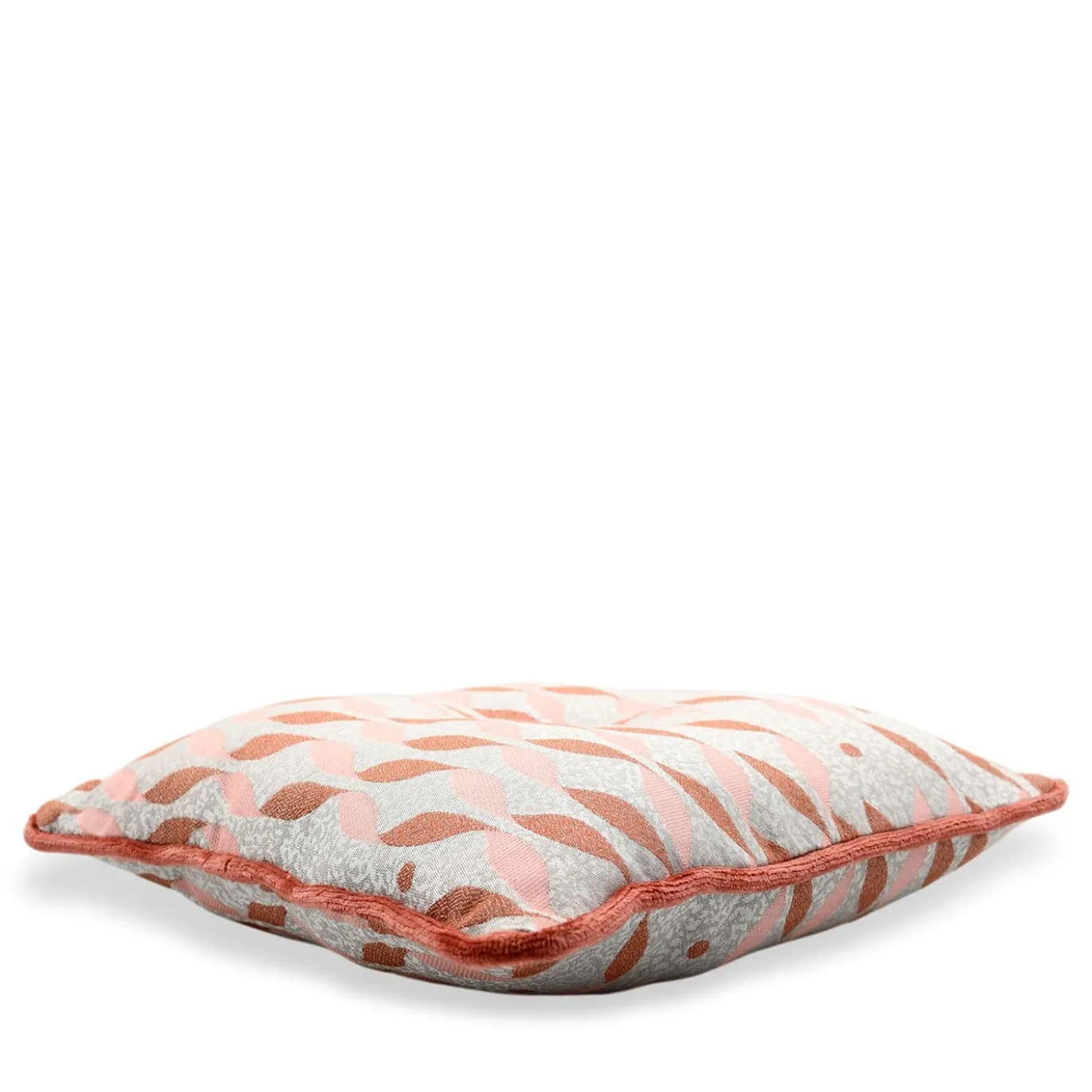 Cuscino Carrè Rosa in tessuto jacquard TALIA