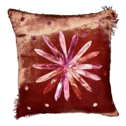 Cuscino con fiori di vetro
