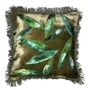 Cuscino con foglie verdi
