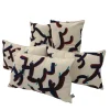 Cuscino Coralli Mare Scuro in cotone dipinto a mano #2