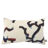 Cuscino Coralli Mare Scuro in cotone dipinto a mano #1