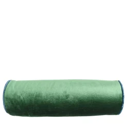 Cuscino Emerald Roll Rullo in velluto di seta