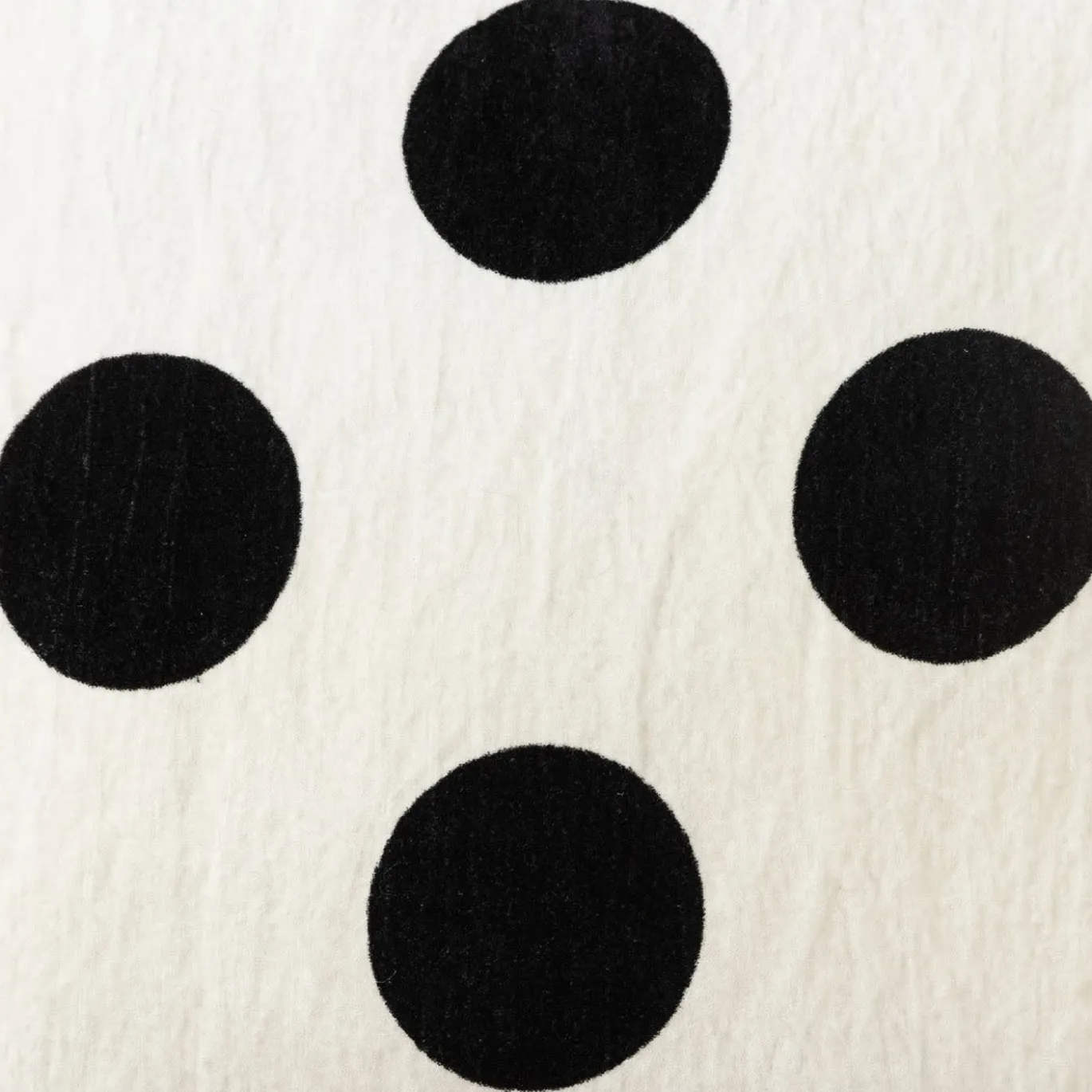 Cuscino Goccia a Pois Rettangolare in Velluto Bianco e Nero