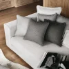 Cuscino grigio lana